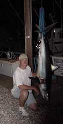 Mate Bub Confer and a large mako shark